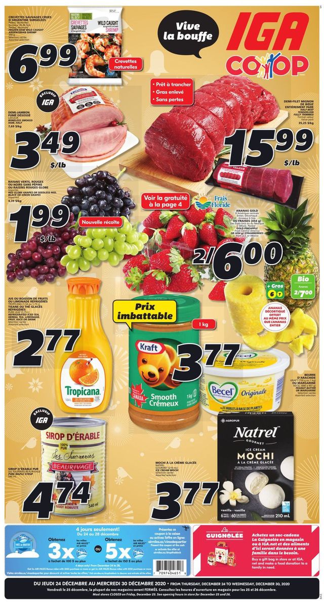 IGA Flyer from 12/24/2020
