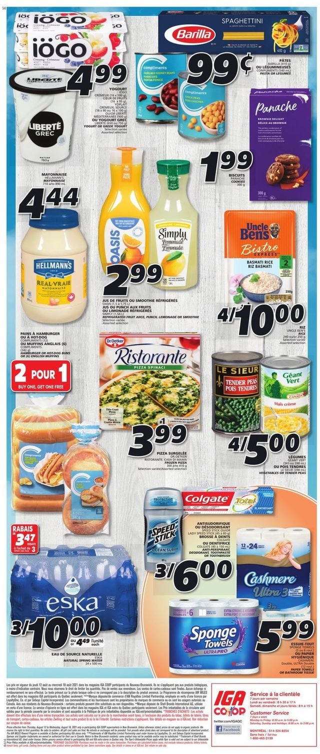 IGA Flyer from 08/12/2021