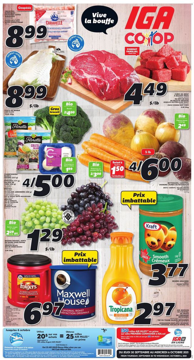 IGA Flyer from 09/30/2021