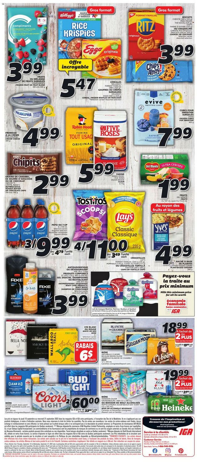 IGA Flyer from 09/15/2022