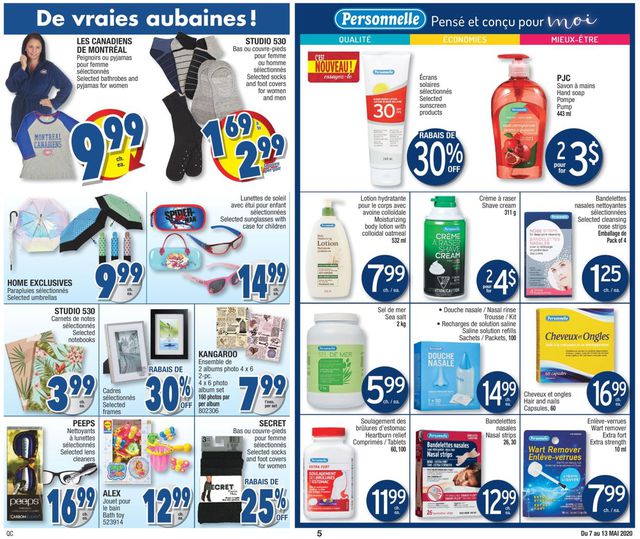 Jean Coutu Flyer from 05/07/2020