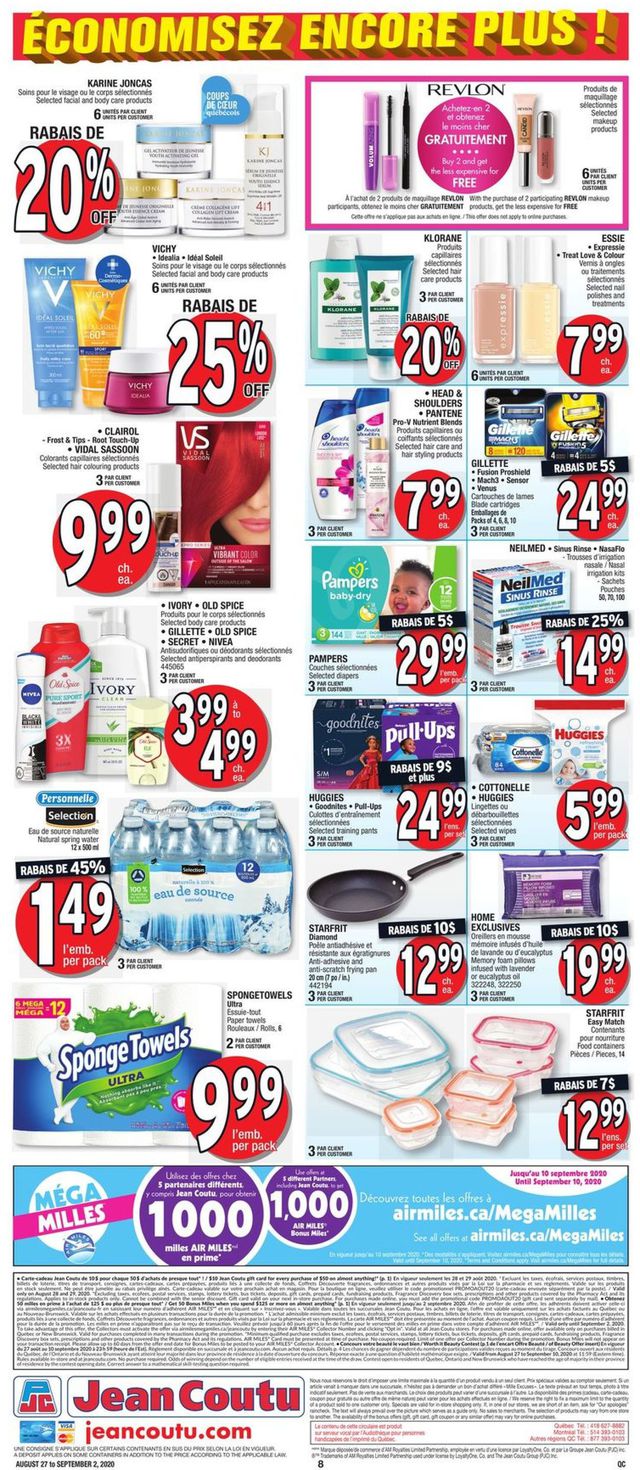 Jean Coutu Flyer from 08/27/2020