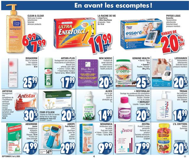 Jean Coutu Flyer from 09/03/2020