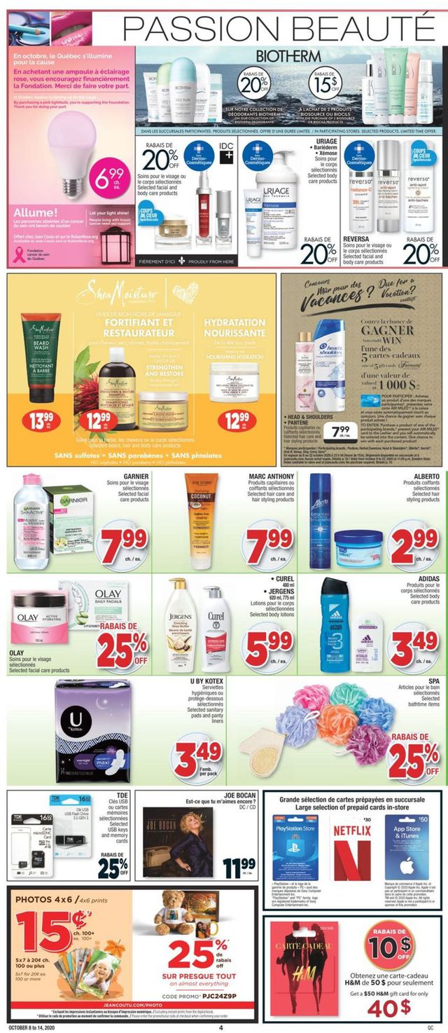 Jean Coutu Flyer from 10/08/2020