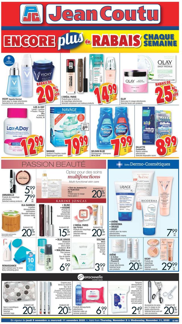 Jean Coutu Flyer from 11/05/2020