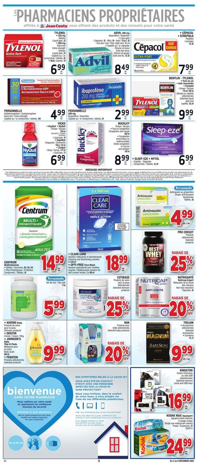 Jean Coutu Flyer from 12/03/2020
