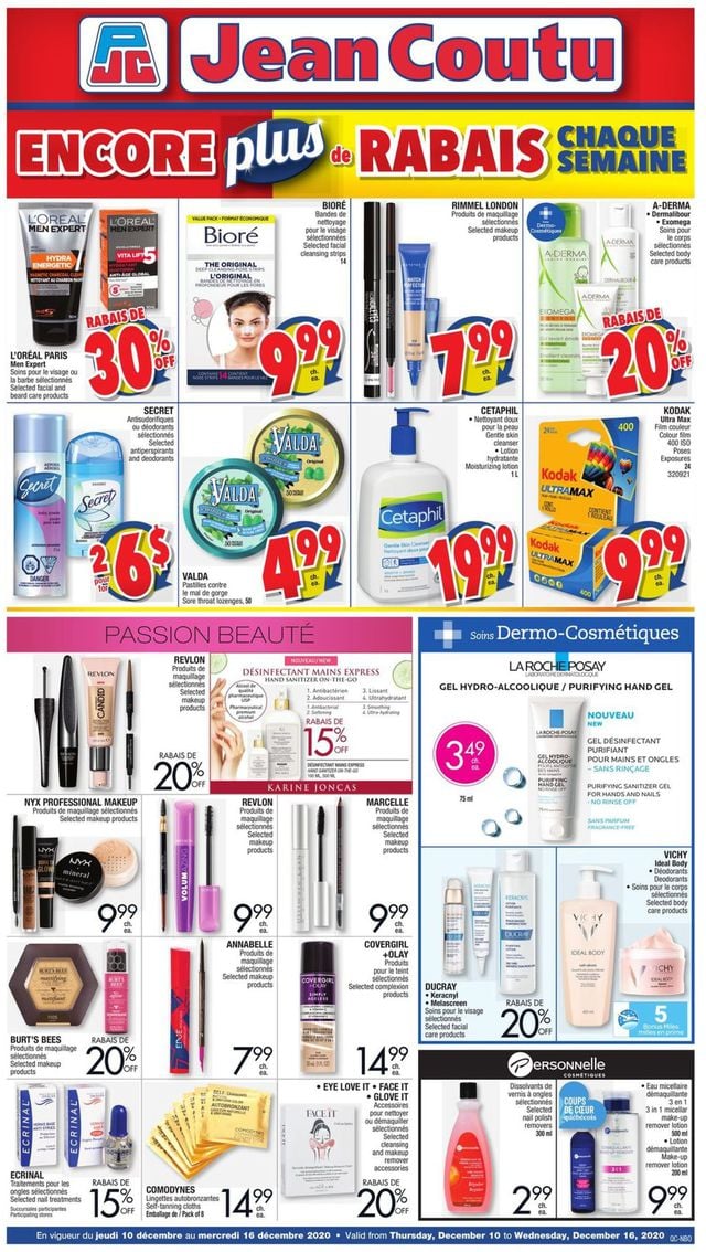 Jean Coutu Flyer from 12/10/2020