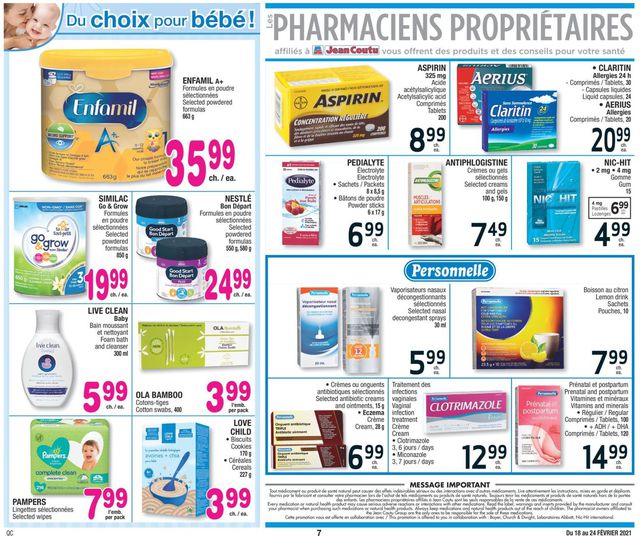 Jean Coutu Flyer from 02/18/2021