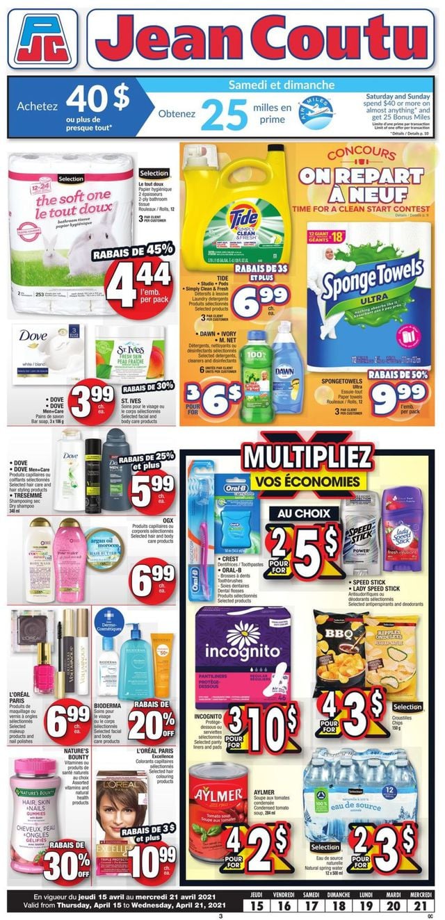 Jean Coutu Flyer from 04/15/2021