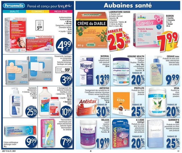 Jean Coutu Flyer from 07/15/2021