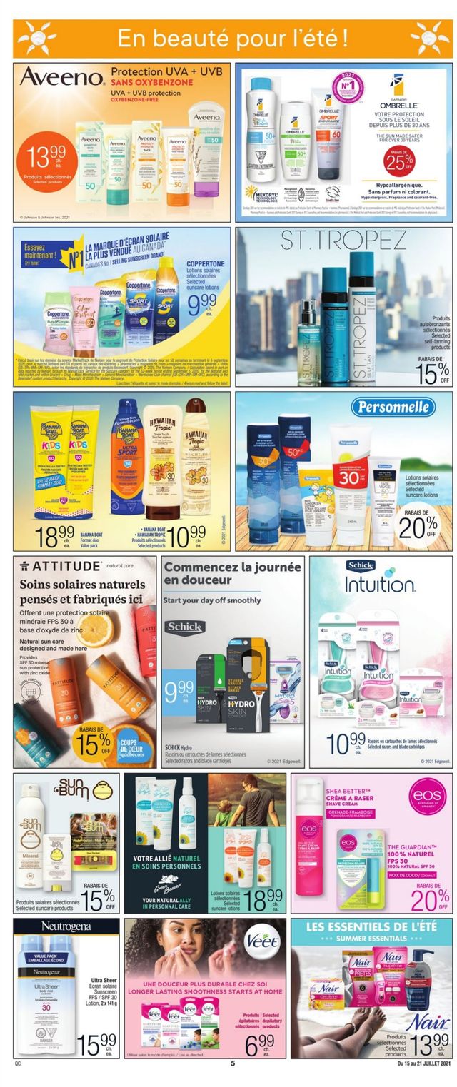 Jean Coutu Flyer from 07/15/2021