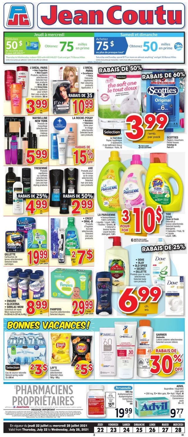 Jean Coutu Flyer from 07/22/2021