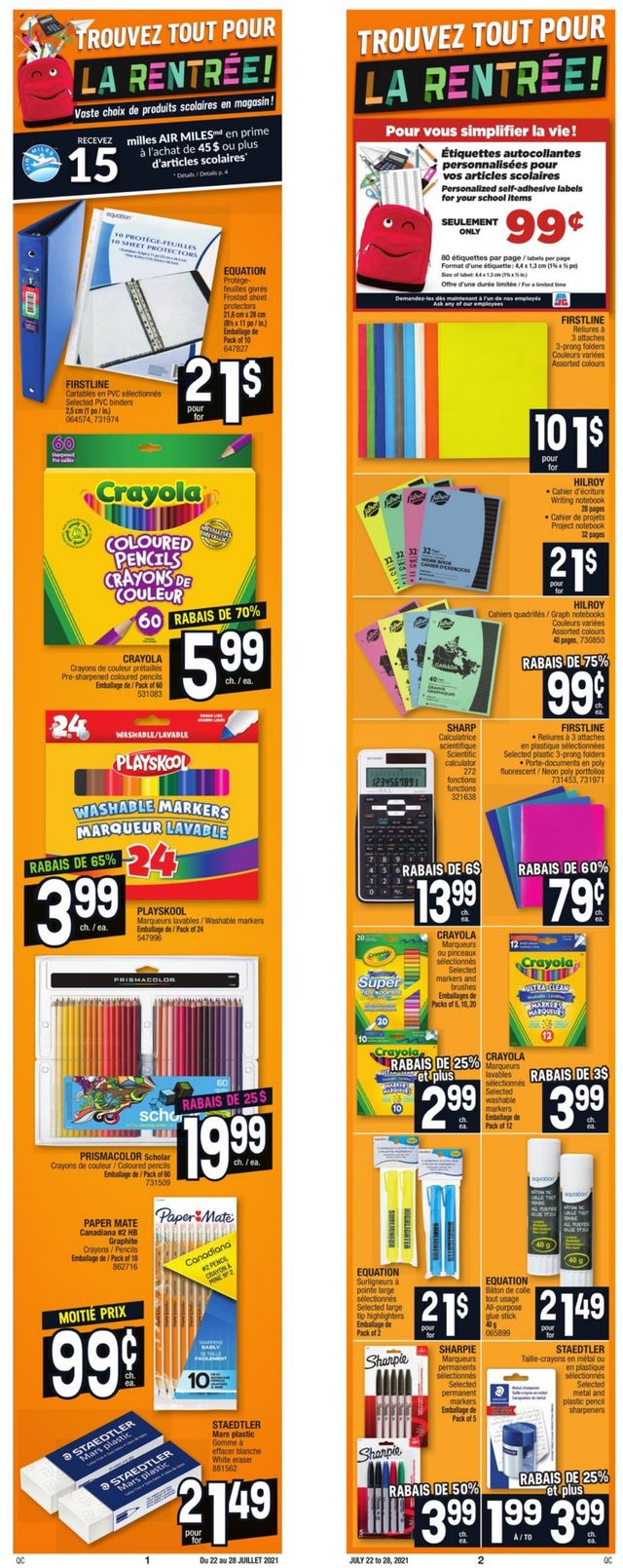Jean Coutu Flyer from 07/22/2021
