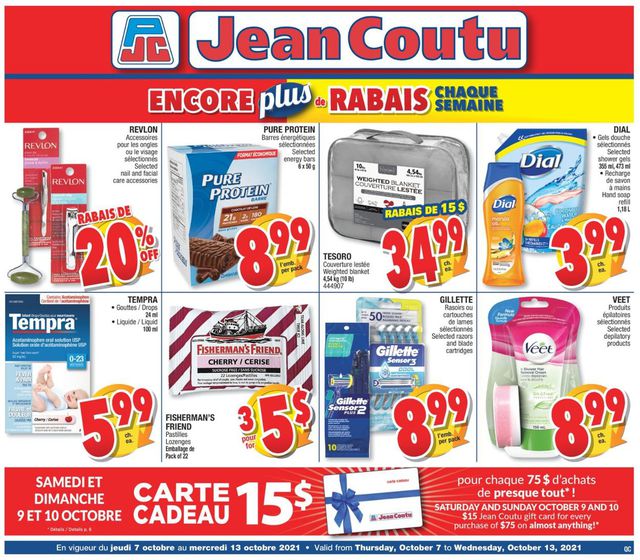 Jean Coutu Flyer from 10/07/2021