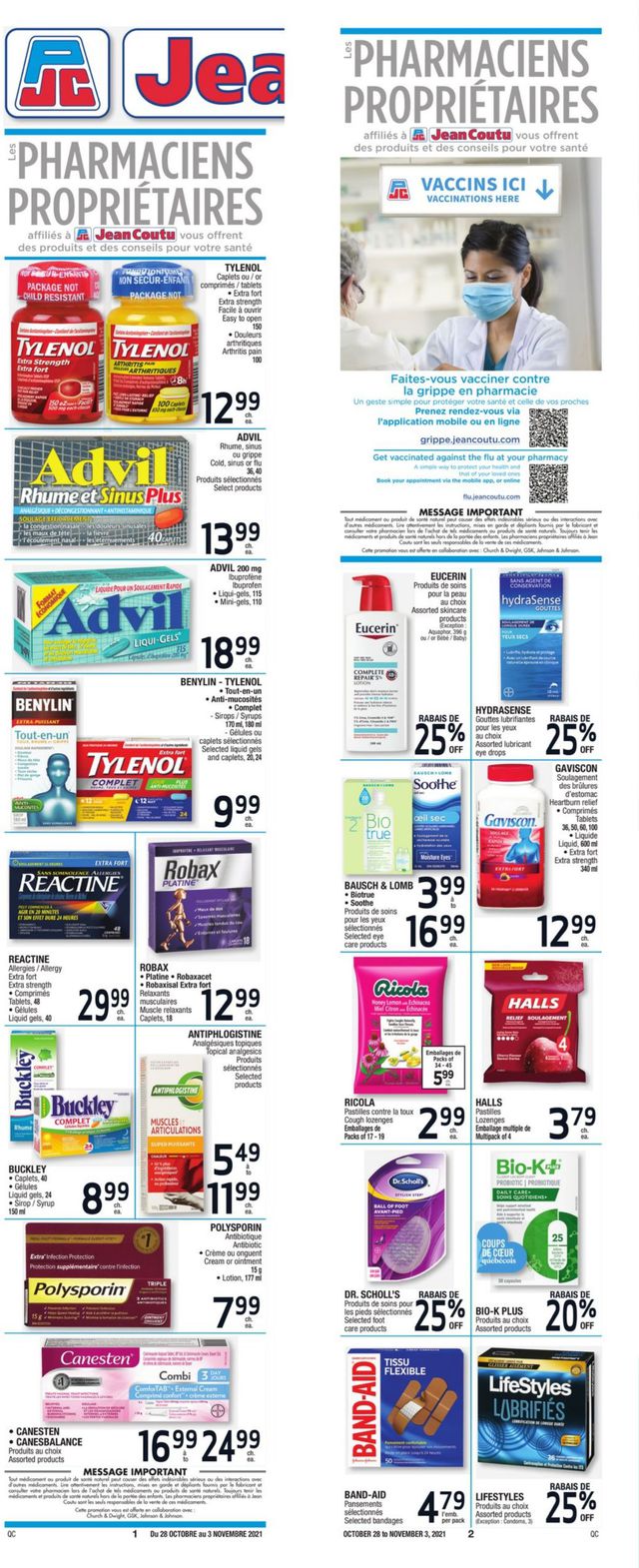 Jean Coutu Flyer from 10/28/2021