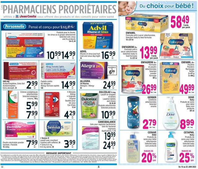 Jean Coutu Flyer from 06/16/2022