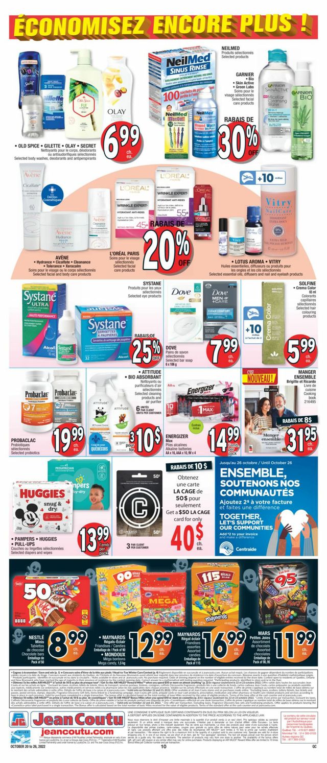 Jean Coutu Flyer from 10/20/2022