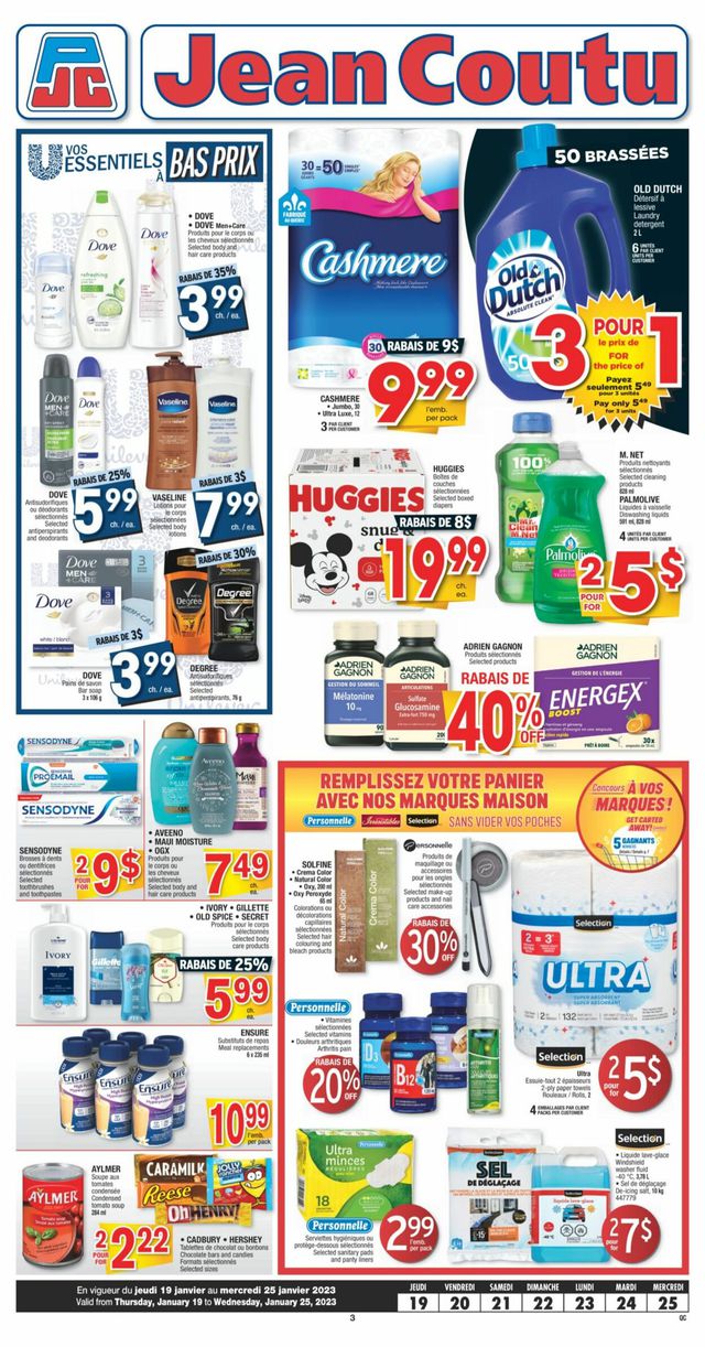 Jean Coutu Flyer from 01/19/2023