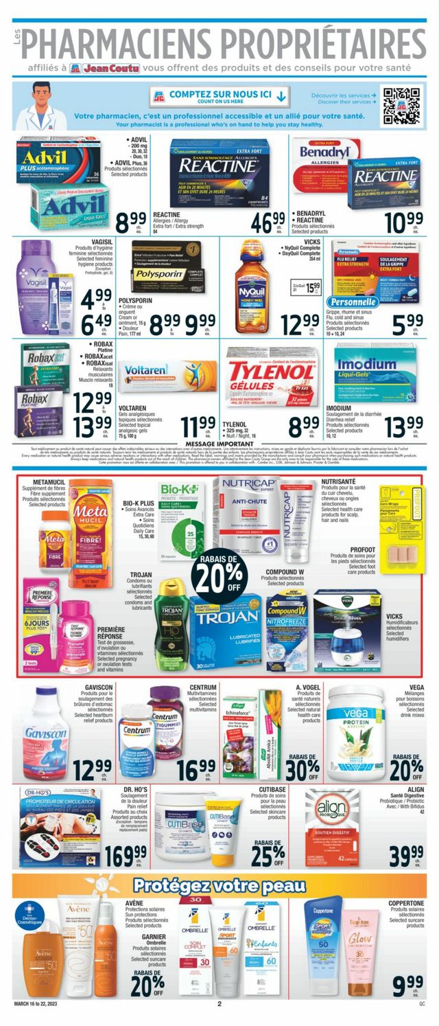 Jean Coutu Flyer from 03/16/2023