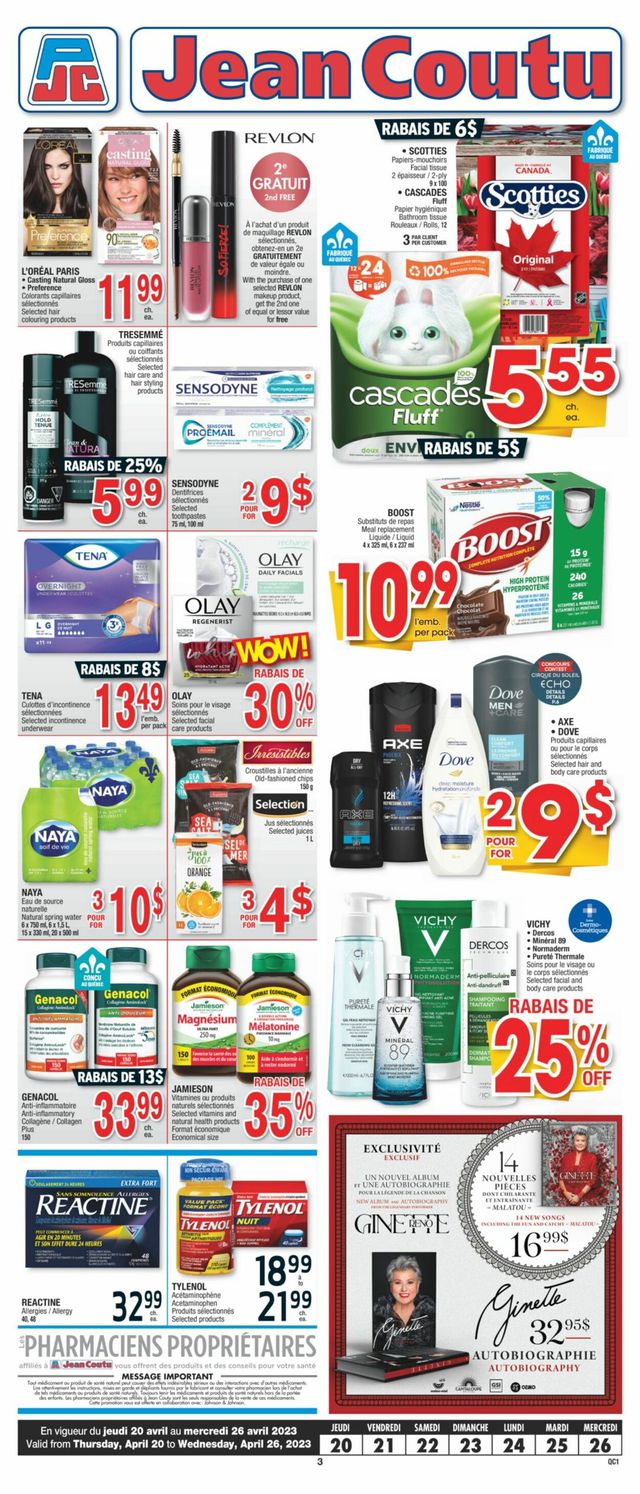 Jean Coutu Flyer from 04/20/2023