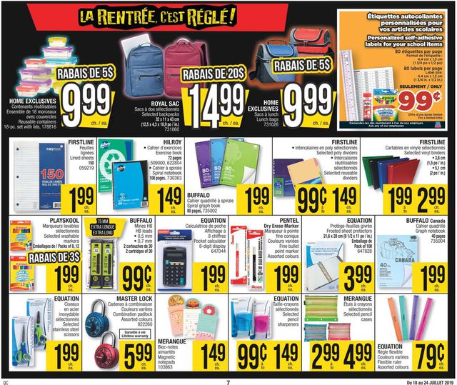 Jean Coutu Flyer from 07/18/2019