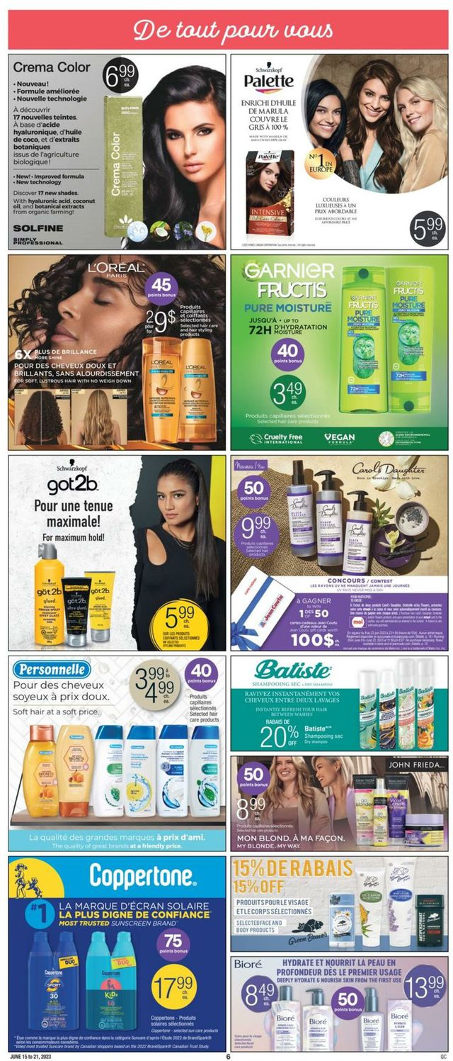 Jean Coutu Flyer from 06/15/2023