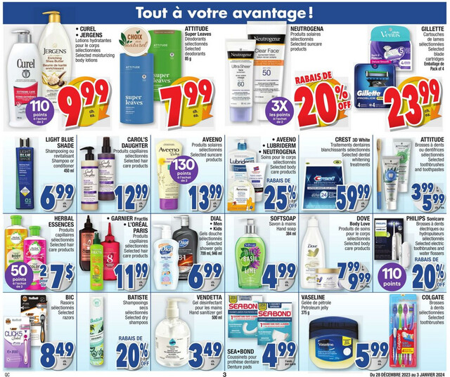 Jean Coutu Flyer from 12/28/2023