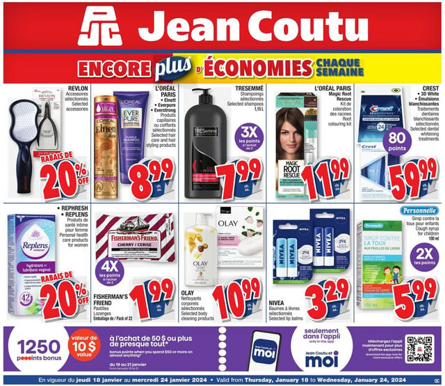 Jean Coutu Flyer from 01/18/2024