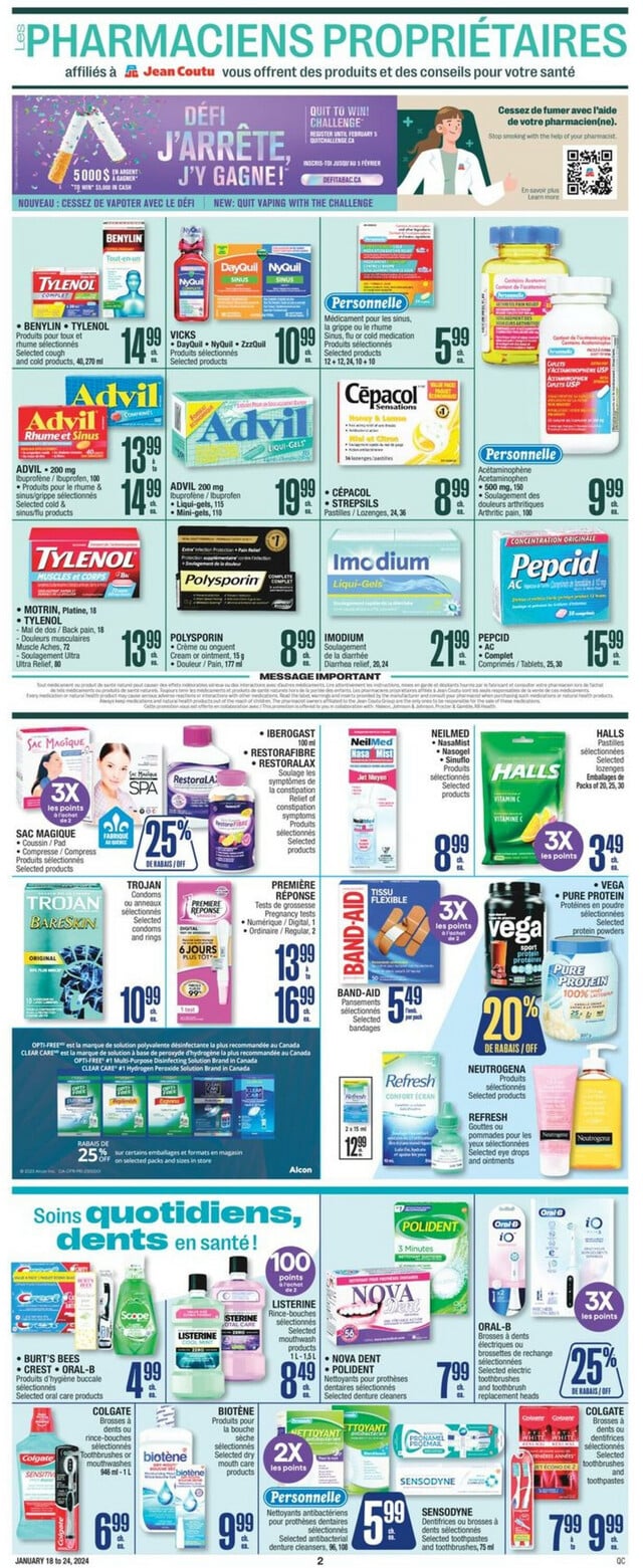 Jean Coutu Flyer from 01/18/2024