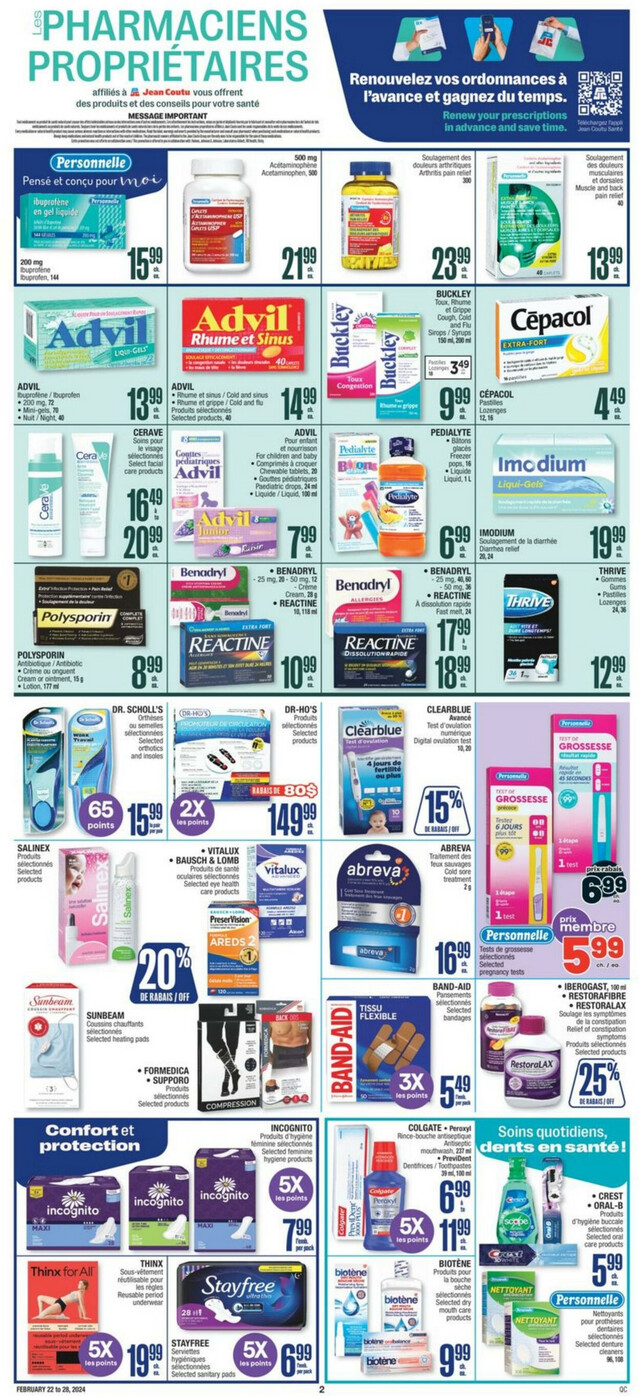 Jean Coutu Flyer from 02/22/2024