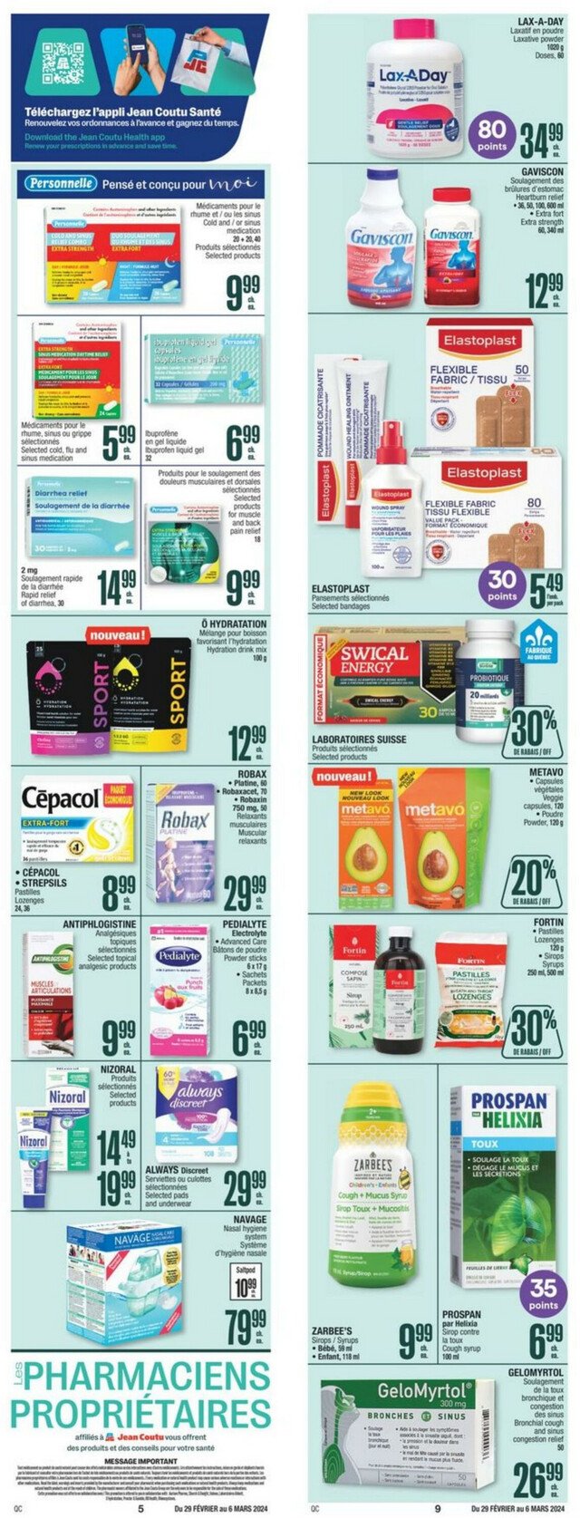 Jean Coutu Flyer from 02/29/2024