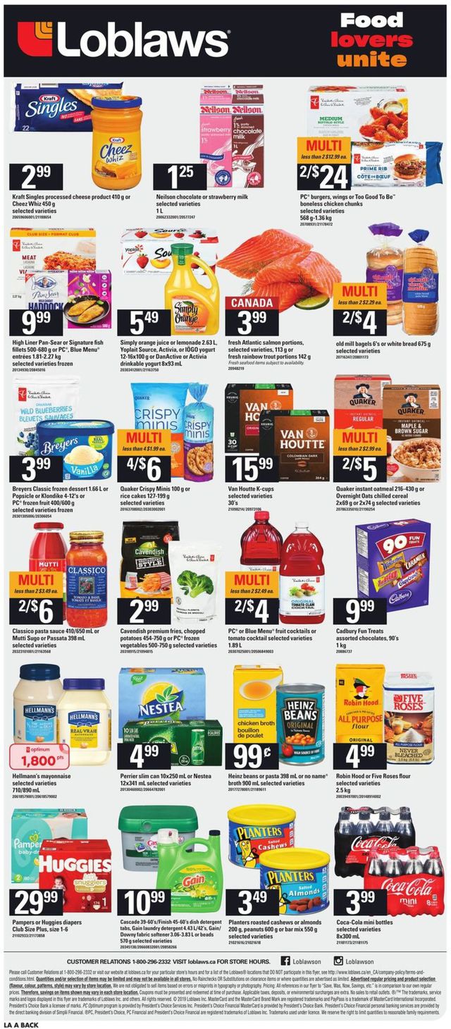 Loblaws Flyer from 10/24/2019