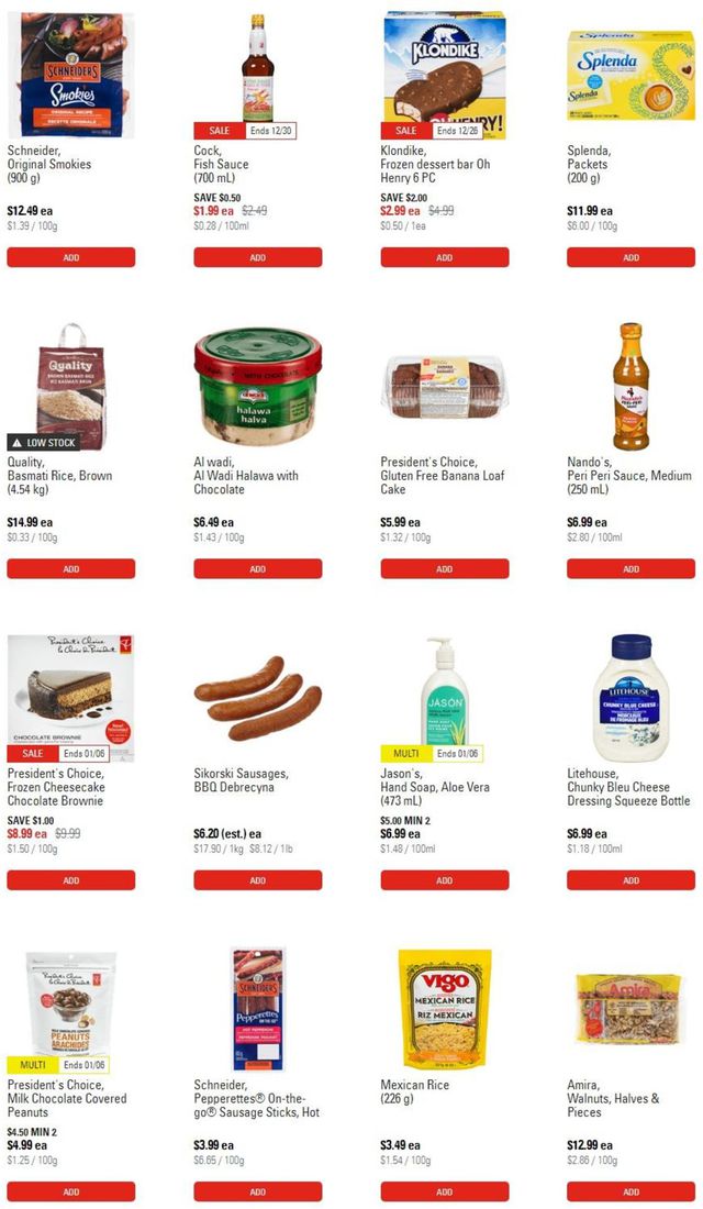 Loblaws Flyer from 12/27/2020