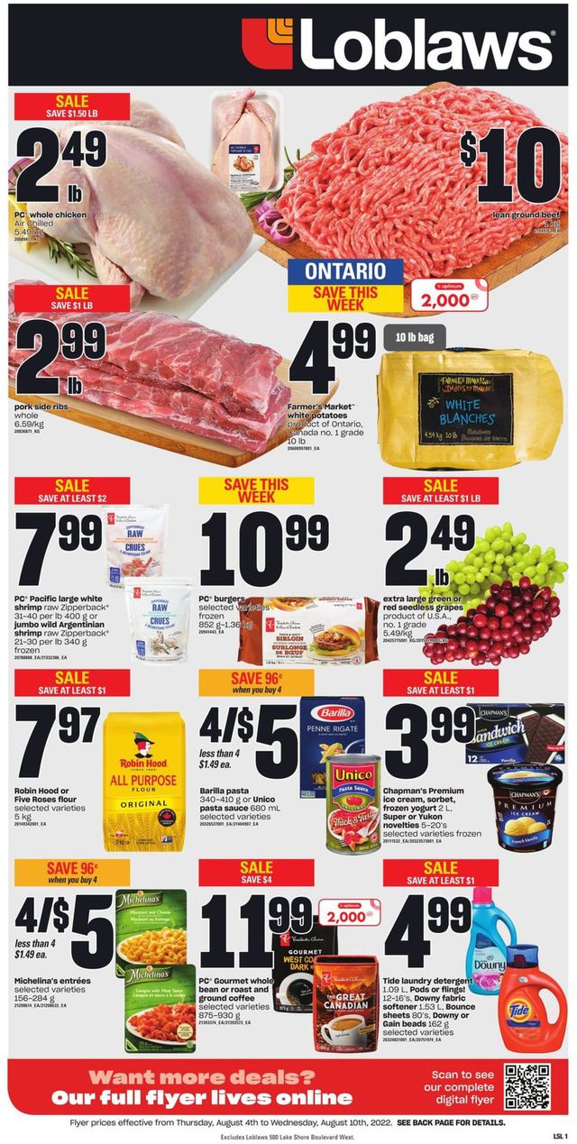 Loblaws Flyer from 08/04/2022