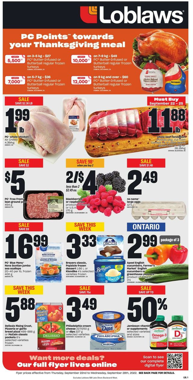 Loblaws Flyer from 09/22/2022