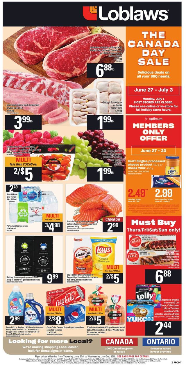 Loblaws Flyer from 06/27/2019