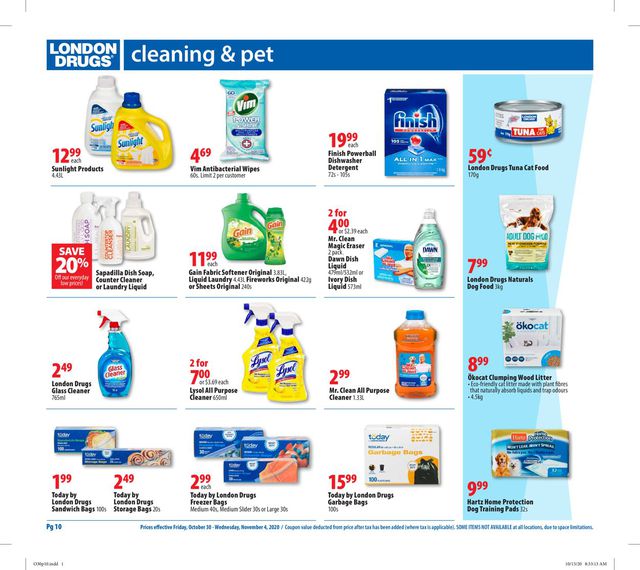 London Drugs Flyer from 10/30/2020