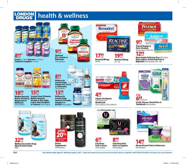 London Drugs Flyer from 08/20/2021