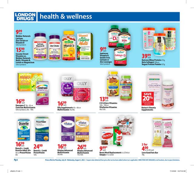 London Drugs Flyer from 07/28/2022