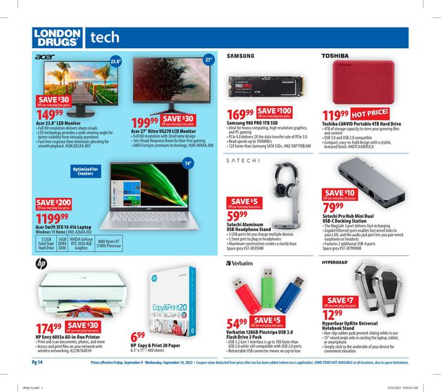 London Drugs Flyer from 09/09/2022