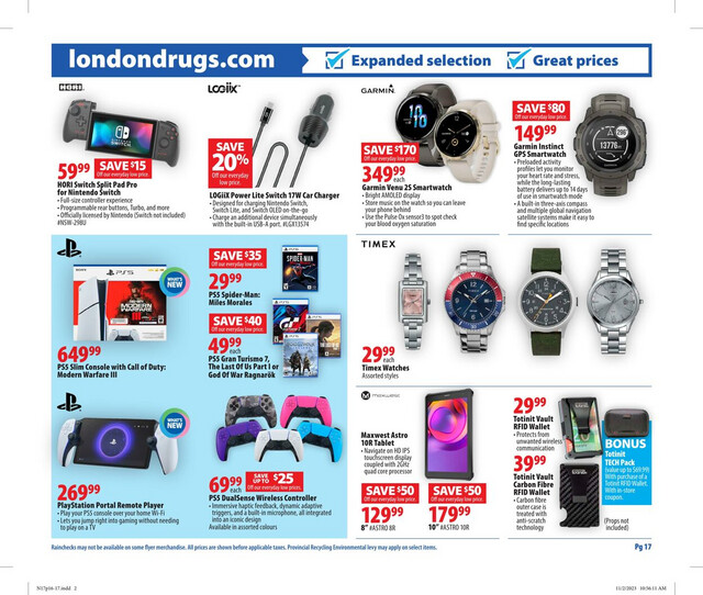 London Drugs Flyer from 11/17/2023