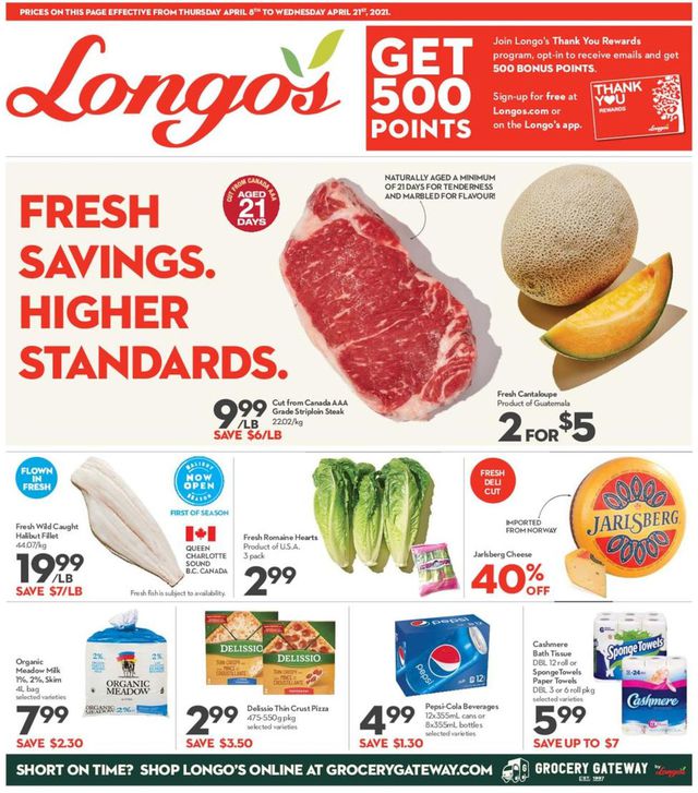 Longo's Flyer from 04/08/2021