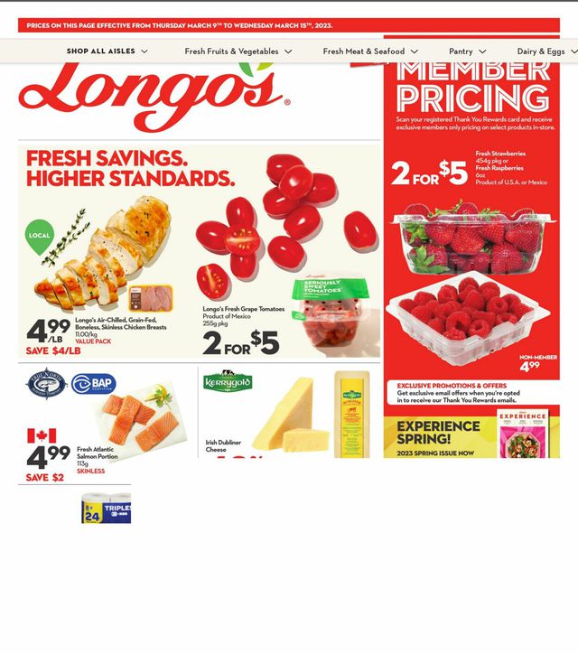 Longo's Flyer from 03/09/2023