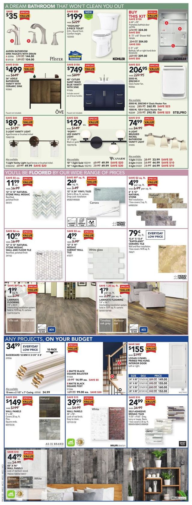 Lowes Flyer from 01/28/2021