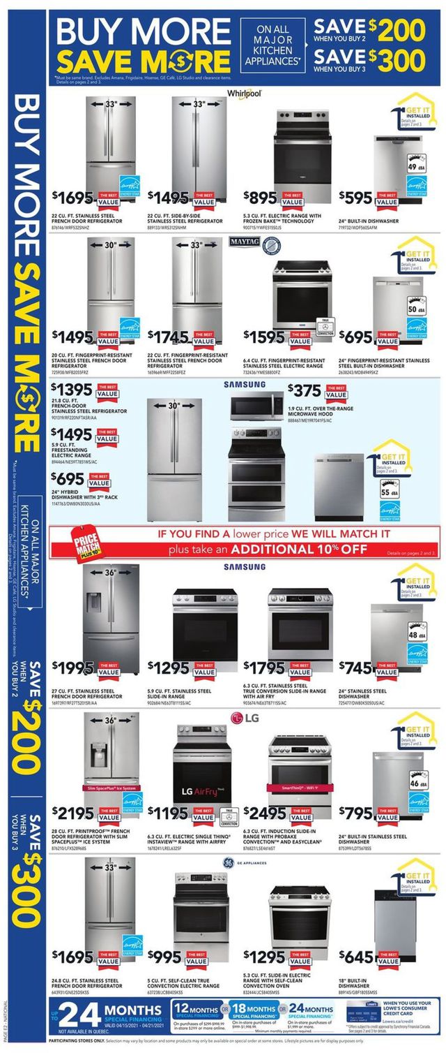 Lowes Flyer from 04/15/2021