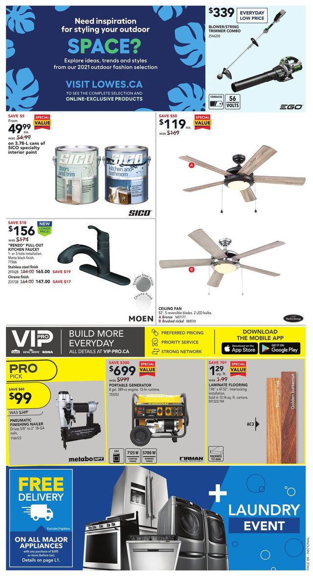 Lowes Flyer from 04/22/2021