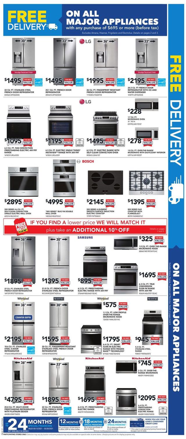 Lowes Flyer from 05/13/2021