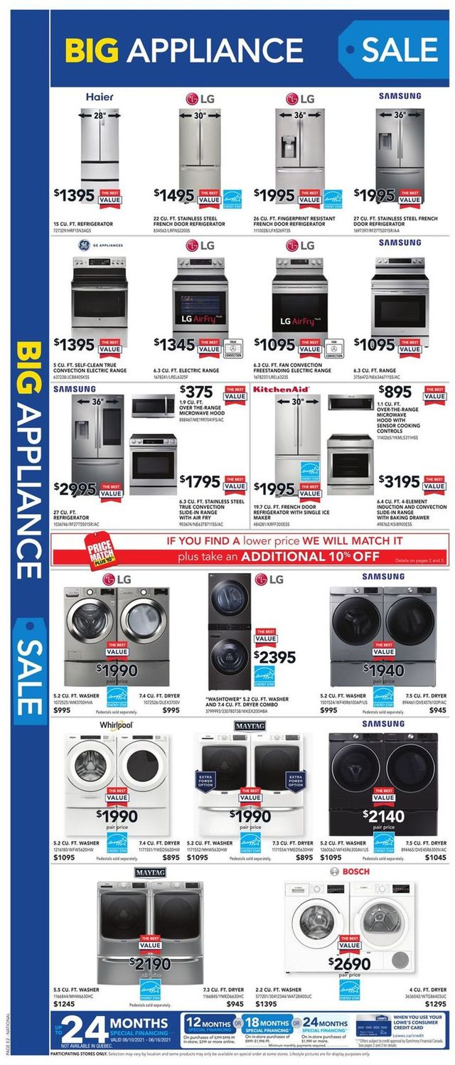 Lowes Flyer from 06/10/2021