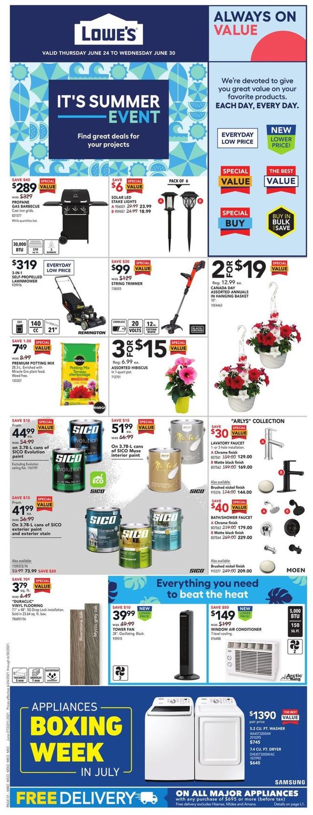 Lowes Flyer from 06/24/2021