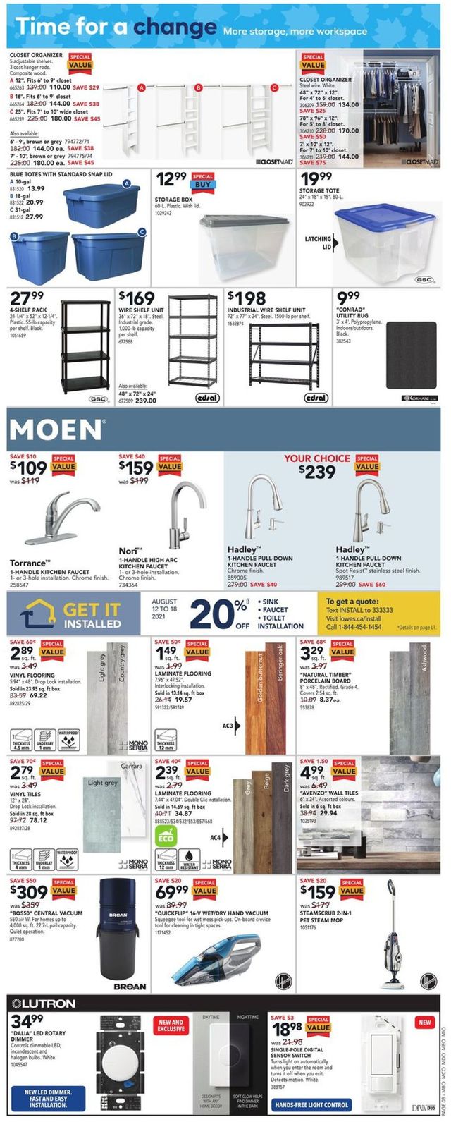 Lowes Flyer from 08/12/2021